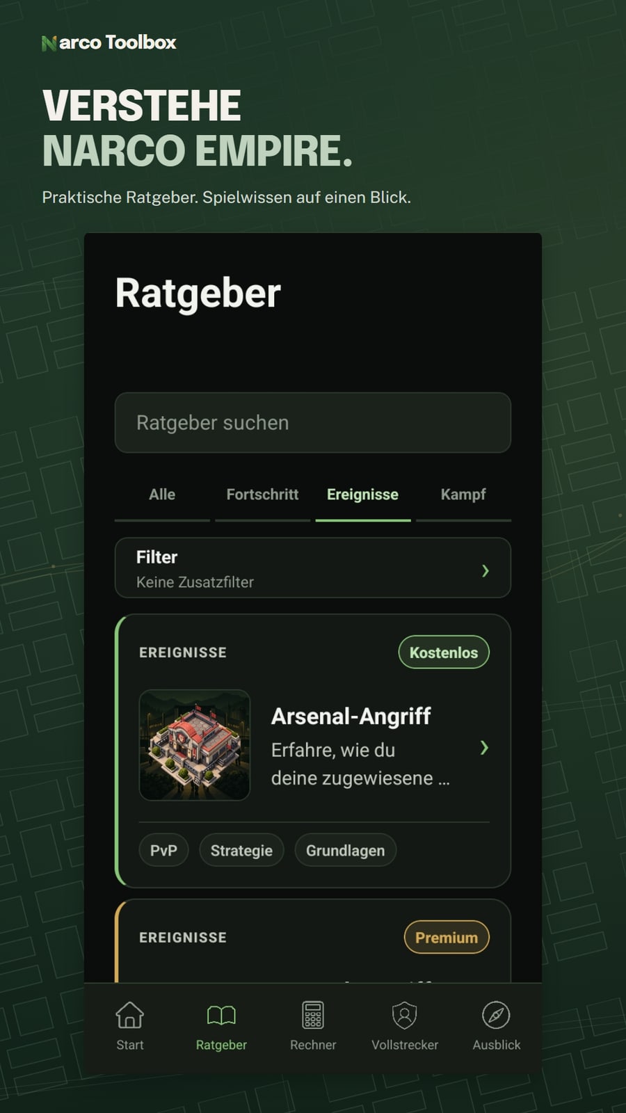Deutsche Ratgeber mit Suche, Kategorien und Filtern.